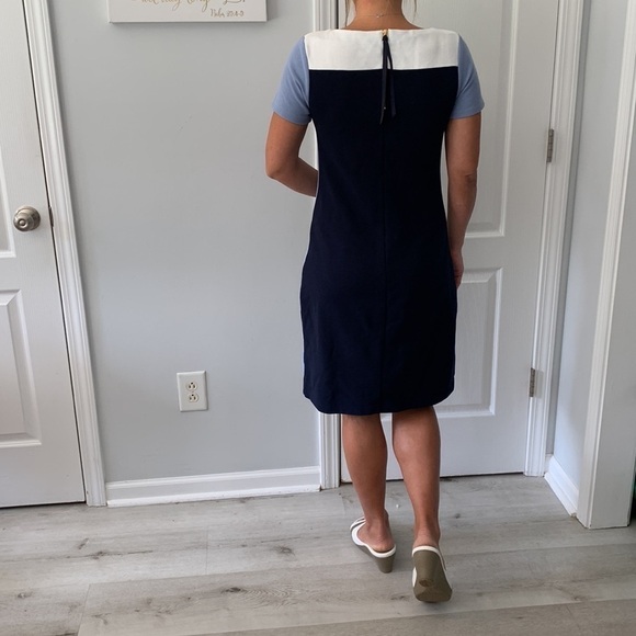 Boden dress‎ color block midi casual career blue white size 4R - Picture 11 of 15